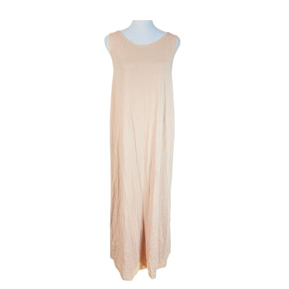 Cuyana Maxi Dress Women XL Rosy Pink Pima Cotton Stretch Flowy Minimal Neutral - Picture 1 of 10